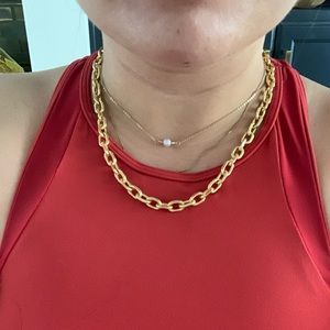 Madewell gold chain link necklace